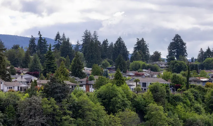 photo of nanaimo residential suburb with many trees